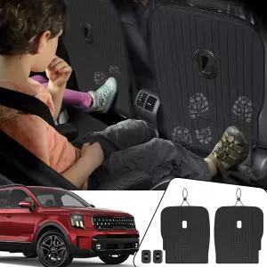 JOULE 킥 매트 2열 Kia Telluride 2020-2025용 액세서리 7인승 의자 등받이 전천후 TPE 무취 및 긁힘 신발