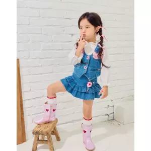 [롯데백화점]프렌치캣 데님 2단 프릴 스커트 Q44DAS020N4