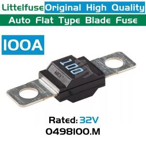 새로운 Littelfuse MIDI 498 100A 정격 32V 볼트 고정식 트럭용 플랫 타입 블레이드 퓨즈 (BYD SUV 오토바