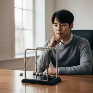 밸런스볼 데스크테리어 진자 소품 모빌 키네틱아트 장식품