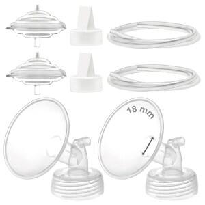 MAYMOM SPECTRA S1 펌프 전기 오리지널 18MM 유축기와 교체 호환되는 플랜지 부품 부품 역류 액세서리 S2 밸브 튜브 프로텍터 PLUS