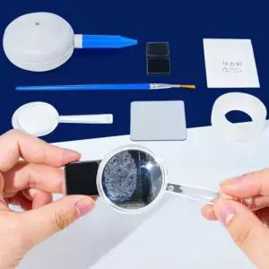 지문 수사 과학실험 키트/1인용 지문찾기 과학수사대 kit/돋보기 붓 펌프 채취 세트