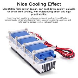 144W 12VDC 30A 열전소자 펠티어 냉각기 반도체 시스템 DIY 키트 에어컨 팬용