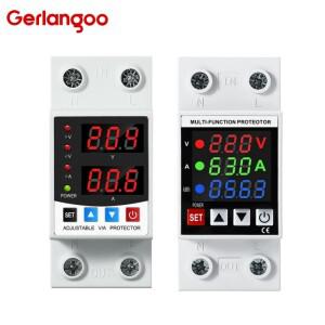DIN 레일 듀얼 디스플레이 조정 가능 과전압 및 보호 장치 계전기 40A 63A 220V