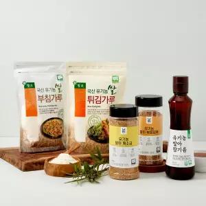 (청오)유기농 발아 참기름 볶음참깨 깨소금 부침 튀김가루 선물세트 부모님선물