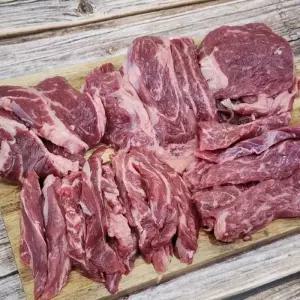 국내산 소고기 모듬 1kg 꽃등심 채끝살 갈비살 살치살