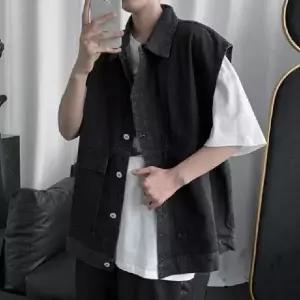 남자 조끼 청자켓조끼 남성 패션 데일리