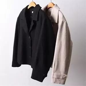 [셀러허브 패션]빅사이즈사랑해요 F926L112 쓰리버튼뒷밴드울자켓 YP (7947586A)