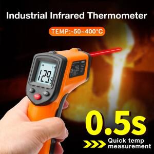 디지털 적외선 온도계 -50-400 ° C 비접촉식 고온계 레이저 IR LCD 백라이트 디스플레이