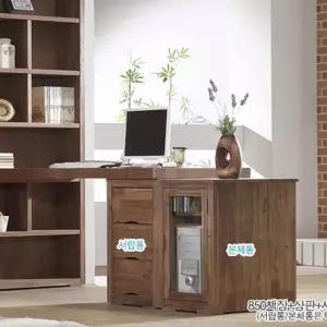 자연둥이 삼나무 h형 서재책상세트 서랍통or본체통