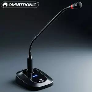 옴니트로닉  IC-1000S 구즈넥마이크 팬텀파워 겸용 ON/OFF 스위치 LED 디스플레이 자바라타입