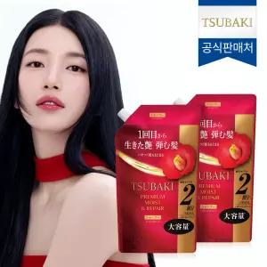 츠바키 프리미엄 모이스트 앤 리페어 샴푸 리필 600ml 2개