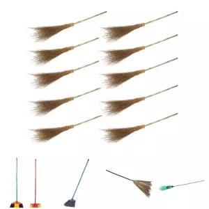 10개) 대나무 싸리비/롱빗자루/공장/빗자루/긴빗자루/건물/도구/마당/막대/먼지/바닥/베란다/상가/실내용