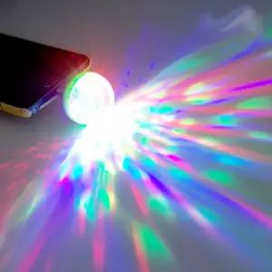 휴대용 차량용 미니 미러볼 핀볼 노래방 조명 USB LED