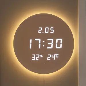 플라이토 3세대 루나 무드등 온습도 와이파이 LED 벽시계 인테리어 자동밝기