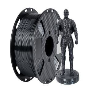 실크 블랙 PLA 필라멘트 메탈릭 3D 프린터 반짝이는 인쇄 재료 느낌 1.75mm 1kg