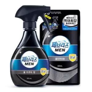 페브리즈맨 5대냄새 쿨아쿠아향 본품1리필1개 페브리즈