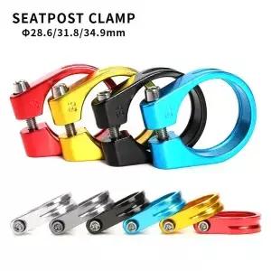 알루미늄 합금 자전거 시트 포스트 클램프 28.6/31.8/34.9mm 튜브 MTB 클립 부품 안장