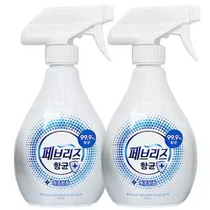 P G 페브리즈 섬유탈취제 항균플러스 깨끗한향 370ml 2개
