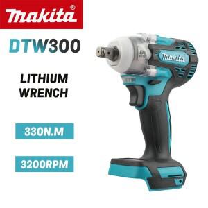 마키타 호환 DTW300 브러시리스 bldc 18V 무선 고토크 렌치 자동차 수리 공구 세트 리튬이온 파워 윈드 캐