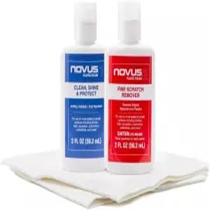 NOVUS-PK2-2 플라스틱 클린 샤인 1 미세 스크래치 제거제 2 폴리시 메이트 팩 2온스 병