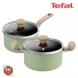 [테팔] 인덕션 티타늄 루아 냄비 2종 세트 (편수 18cm + 양수 20cm)