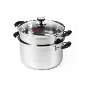 스텐 찜솥 24cm 2단 찜기 인덕션가능 찜냄비 찜통 채소찜 야채찜기