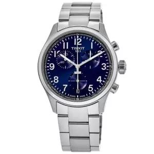 Tissot 티쏘 t116.417.11.042.00 크로노 L 42mm 블루 다이얼 스테인리스 스틸 남성용