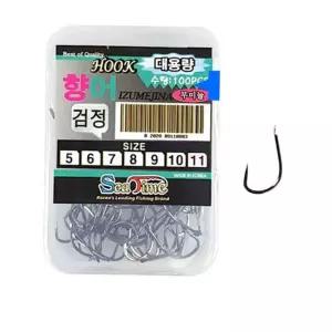 바늘 낚시 무미늘 훅 등침 원투 자작 채비 100pcs