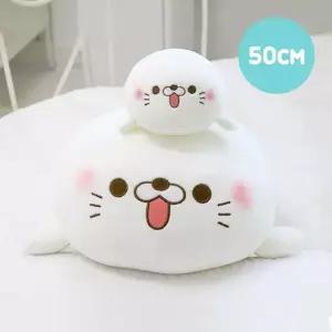 두돌장난감 바다표범 모찌 인형 50cm 독설 아자라시 쿠션 베개