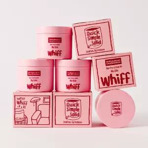 위프 탈취제 WHIFF 고체 화장실 담배 새집증후군 홀애비 냄새 제거 핑크 체리밤향, 300g, 4개