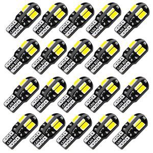 화물차차폭등 1020PCS W5W T10 194 12V 신호 6000K 조명 168 5730 전구 CANBUS 램프 8SMD 주차 LED 자동차지도 자동