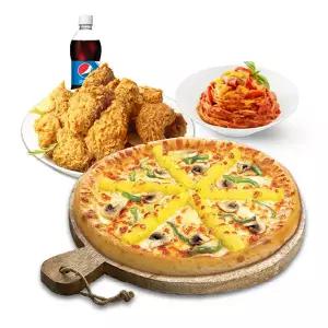 (피나치공) 고구마피치세트L(고구마피자L+후라이드치킨(뼈))+스파게티+콜라1.25L