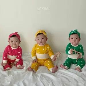 신호등 3종 슈트 세트 MOR 백일돌 남여자아기 옷