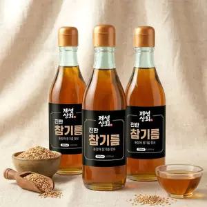 [T쇼페] 제성상회 진한 참기름 350ml x 3 병