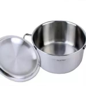 우유백 인덕션 샤브 냄비 전골 스텐 키친플라워 양수 24cm 통3중