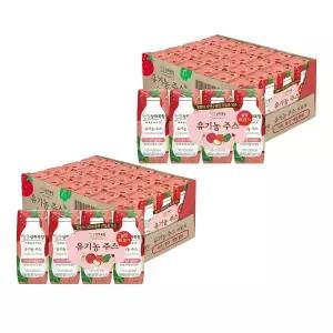 [T쇼페] 상하목장 유기농 주스 사과딸기케일 125ml, 48개