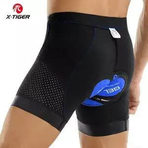 X-TIGER 자전거 라이딩 속옷 MTB 사이클링 반바지 5D 젤 패딩 충격 흡수 통기성 남성