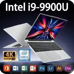 인텔 코어 i9 9900 노트북 윈도우 11 16GB 램 1TB SSD 4K HD 화면 휴대용 슬림 PC 게이머용 15.6인치