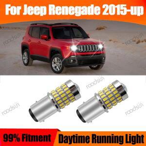 2PCS Canbus LED 주간 주행등 DRL 전구 Jeep Renegade 2015-up 12V 1157 P21/5W BAY15D 6000K 제논 화이트