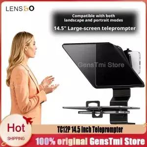 LENSGO TC12P 휴대용 텔레프롬프터 14.5인치 대형 스크린 프롬프터 카메라폰용 라이브 방송 연설