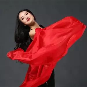 솔리드 밸리 댄스 실크 베일 댄서 무대 공연 쇼 소품 핸드 스로우 스카프 목도리 라이트 찬양 교회 성인