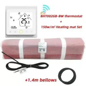 0.5~7m2 150w/m2 적외선 온도 조절 장치가 있는 Wifi 바닥 난방 매트 트윈 도체 전기 웜 스트랜드 키트