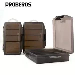 PROBEROS 휴대용 낚시 도구 상자 5칸 공간 컨테이너 미끼 훅 장비 액세서리 페스카 홀더 케이스 보관함