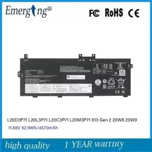 L20M3P71 L20C3P71 L20L3P71 SB11A13105 레노버 씽크패드 X13 요가 G2용 배터리 11.58V 4570mAh 52.9Wh