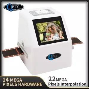 QPIX 휴대용 필름 스캐너 22 MP 35mm 135 110 126KPK 슈퍼 8 네거티브 슬라이드 홀더 포토 디지털 컨버터