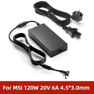 MSI gf63 gv15 GV15-Thin-11SC 10 11 12Th Intel 코어 ms-16r5 용 120W 20V 6A AC 노트북 전원 어댑터