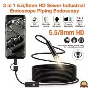 미니 유선 내시경 검사 카메라 LED 조명이 있는 1MP 안드로이드용 8/5.5mm 방수 USB 및 Type-C