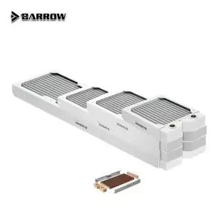 BARROW 두꺼운 컴퓨터 라디에이터 CPU 수냉 방열판용 열 교환기 12cm 팬 호환 28mm