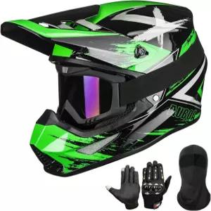 오 더트 바이크 헬멧 모토크로스 ATV 오프로드 UTV 포 휠러 MX 전기 고글 장갑 마스크 DOT 모델 MT766